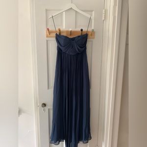 Birdy Grey Slate Blue Chiffon Grace Bridesmaid Dress